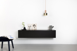 Design tv-meubel, RAAT, Norm | 120 lowboard, Zwart, Staand of zwevend